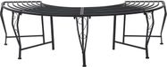 vidaXL Banc de jardin pour 4 personnes, 160 x 80 x 44 cm, acier, noir