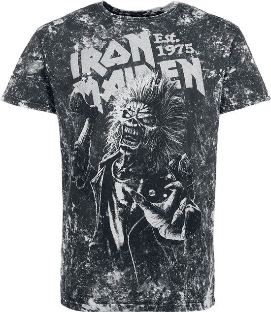 Iron Maiden Eddie Heren T-shirt - zwart/grijs - M
