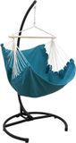 AMANKA XL Hangstoel Buiten - 155x125 Tuin Hangstoel - Zit Hangmat voor 1 Persoon - Blauw