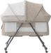 Lit pour bébé - Berceau - Co-dodo - Pliage rapide - Fonction reflux et balancement - Avec roulettes et frein - Incl. moustiquaire et sac de rangement - Beige