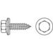 TOOLCRAFT 1070002 Vis de façade 6.5 mm 200 mm Hexagonal extérieur 88176 Inox A2 100 pièce(s)