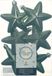 Decoris Kersthanger Sterren - 6 stuks - Mosgroen - 7 cm - Kunststof
