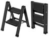 OEM Twee-traps opstapladder, aluminium, inklapbaar, belastbaar tot 150 kg, zwart