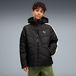 PUMA T7 Gewatteerd pufferjack met volledige rits, Zwart, Maat 9-10Y