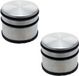 Merkloos Deurstopper - 2x - met rubberen bescherming - rond - 9 x 7,5 cm - 1,1 kg