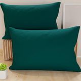 PETTI Artigiani Italiani - Paar kussenslopen 80 x 40 cm van microvezel, decoratief kussen voor slaapkamer, bank, set met 2 kussenslopen, effen, petrol