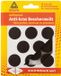 Deltafix Anti-krasvilt - 8x - noir - 28 mm - rond - auto-adhésif - feutre de protection pour meubles