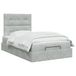 vidaXL Ottoman bed met matras Lichtgrijs 120 x 190 cm Fluweel