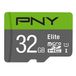 PNY 32GB Elite C10 U1 microSDHC Flash-geheugenkaart + Adapter