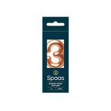 Spaas 12x Verjaardagskaars Nummer '3', Roségoud