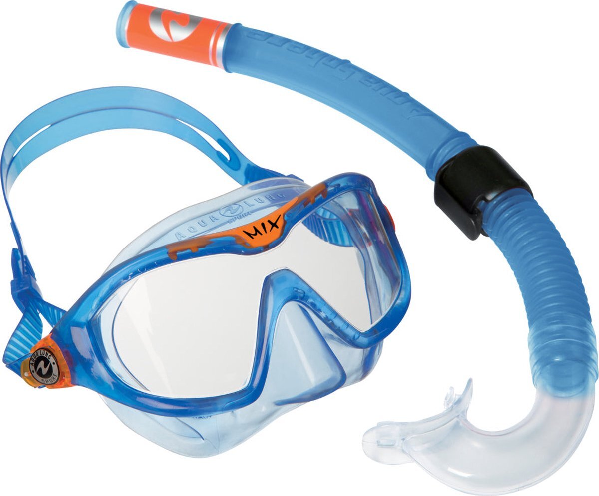 Aqua Lung Sport Mix Combo - Snorkelset - Kinderen - Blauw/Oranje