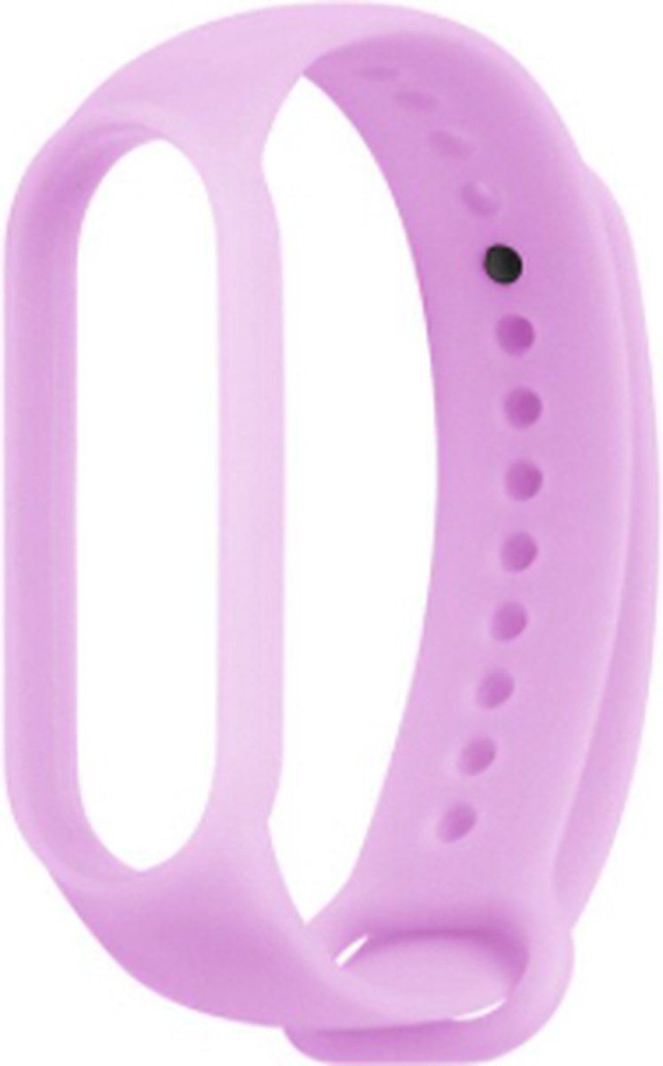 Strap-it Siliconen bandje - glow in the dark - Xiaomi Mi Band 5 / Mi Band 6 - paars