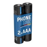Ansmann 2 x telefoonbatterij AAA, 950 mAh 1,2 V NiMH, oplaadbaar voor DECT