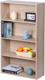 Merkloos Boekenkast - 4 planken - 108 x 60 x 24 cm - lichtbruin