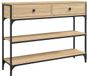 vidaXL Wandtafel Artisan Eiken 100 x 25 x 75 cm Bewerkt hout