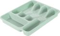 Hega Hogar Bestekbak - 2x stuks - turquoise - 5 vakken - 34 x 26 x 5 cm