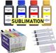 Epson T16 XL Cartouches rechargeables + 400 ml encre de sublimation