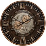 Atmosphera Wandklok Roma Uno - Vintage Metaal - Ø 59 cm - Bruin