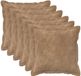 vidaXL - Kussensloop - 6 pcs - HOUTEN - Taupe - 45 x 45 cm - Microfiber Fleece