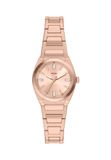 FOSSIL Everett montre analogique or rose / transparent / blanc