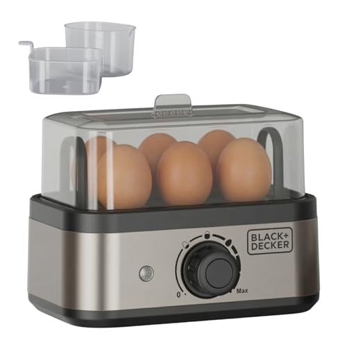 Black+Decker Elektrische eierkoker 400 W | 6 eieren | 3 kookstanden