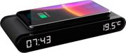 Thomson radio-réveil avec station de charge, charge inductive 15W, USB-C, affichage de la température, noir
