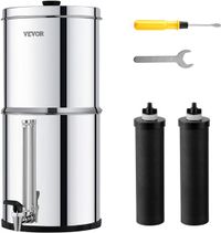 Vevor Zwaartekracht Waterfiltersysteem Waterfilter Waterniveau Zichtbaar 7+8,5l