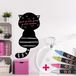 Ambiance Sticker Leisteen krijtbord – zelfklevende muurstickers – schattige kat – H 120 x L 65 cm + 4 vloeibare krijtjes