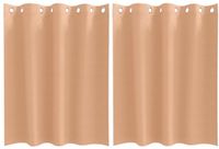 vidaXL Rideaux occultants à œillets 2 pcs Beige clair 140 x 140 cm
