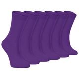 Ensemble de 6 chaussettes décontractées en coton unies pour femmes