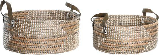 DKD Home Decor Basket spelset - 45 x 35 x 18 cm - Bruin