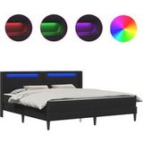 Maison Exclusive - Cadre de lit avec matelas noir 180 x 200 cm similicuir