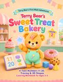 Terry Bear’s Sweet Treat Bakery: A Teen Numbers 11–20, Tracing & 3D Shapes Coloring Workbook for Ages 3–5