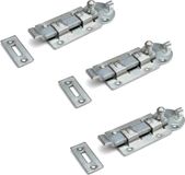 Dulimex B.V. 3x stuks rolschuif met bocht staal verzinkt 5,6 x 12 cm