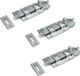 Dulimex B.V. 3x stuks rolschuif met bocht staal verzinkt 5,6 x 12 cm