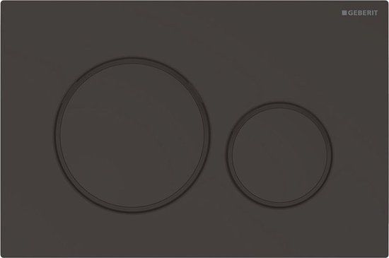 Geberit Sigma 20 Bedieningsplaat - Matzwart - 2-Toets - 24,6x16,4 cm