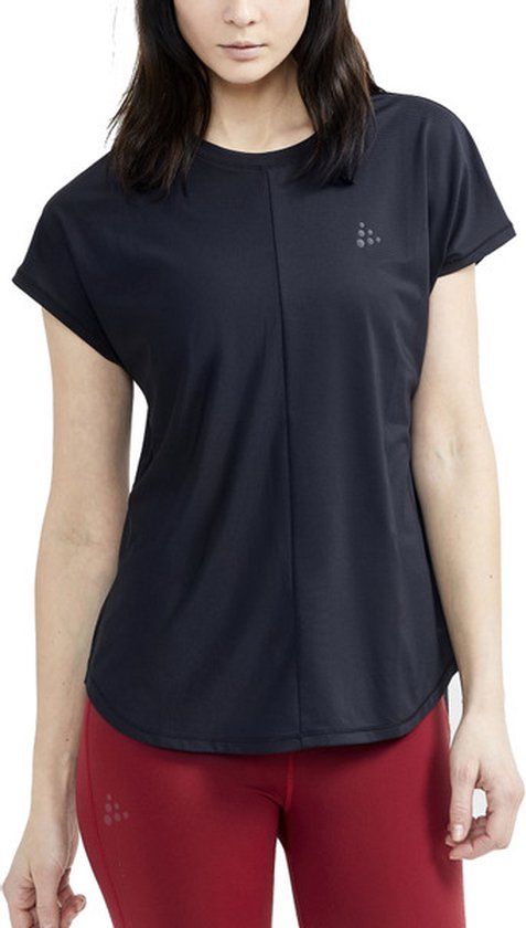 Craft Core Charge Rib Tee Dames - Zwart - Maat XS
