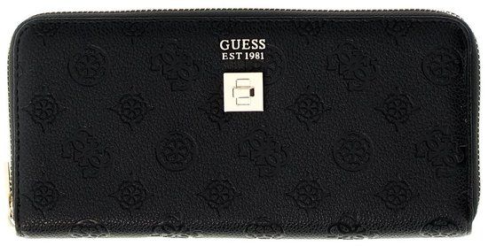 GUESS Ella Logo SLG Zip Around Portemonnee Zwart