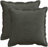 vidaXL Kussensloop HOUTEN Antraciet 50 x 50 cm corduroy (2 stuks)
