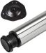 Sotech 1 stuk Tafelpoot Hoogte 710 mm Ø 76 / 80 mm echt geborsteld roestvrij staal belastbaar tot 75 kg Bureaupoot met 32 mm hoogteverstelling