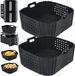 Silicone airfryer manden voor dubbele lagen - Geperforeerd - Herbruikbaar - 2 stuks
