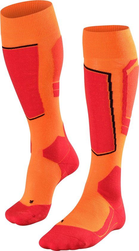 FALKE SK4 warm dun wol functioneel materiaal skisokken heren orange - maat 42-43