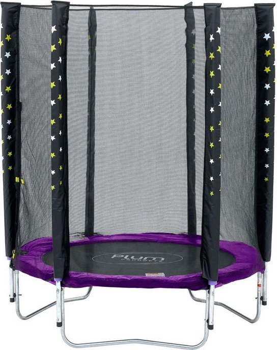 Plum Stardust Trampoline - 140 cm - Inclusief Veiligheidsnet - Paars