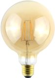 HOFTRONIC LED Filament lamp E27 - 9 Watt 950 Lumen - G125 Vorm - 2200K Warmwit licht - Dimbaar - Amber glas