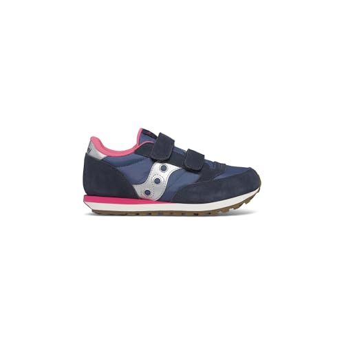 Saucony Originals Unisex Kids Jazz Double Hl Sneaker, Navy Zilver Roze, 12.5 UK
