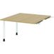 Hammerbacher table de connexion carrée avec 2 pieds 120x130cm blanc