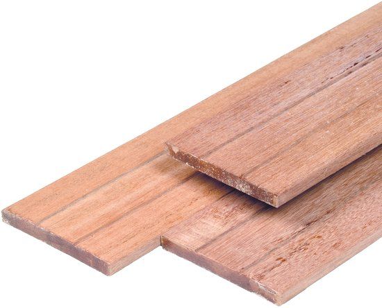 Merkloos Schuttingplank Hardhout Onbehandeld 14x140 mm 195 cm