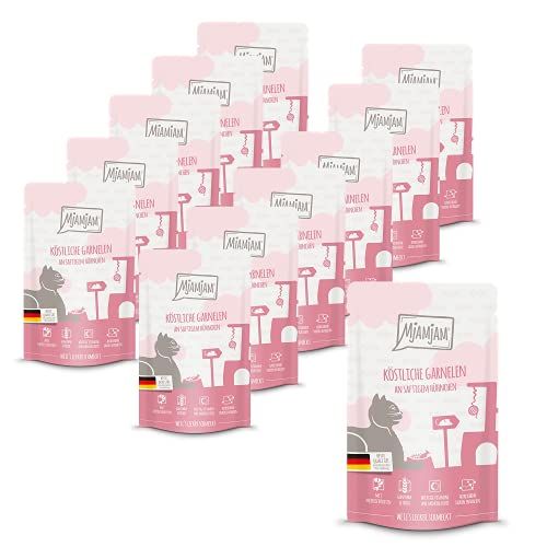 MjAMjAM - premium natvoer voor katten - Quetschie - garnalen & kip - 12 x 125g