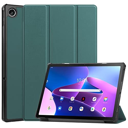 Lobwerk Tablet Case voor Lenovo M10 Plus 3e generatie. 2022 10,6 inch Slim Case Case met standaard functie en Auto Sleep/Wake functie Groen