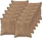 vidaXL - Kussensloop - 12 stuks - HOUTEN - Taupe - 50 x 50 cm - Katoensatijn